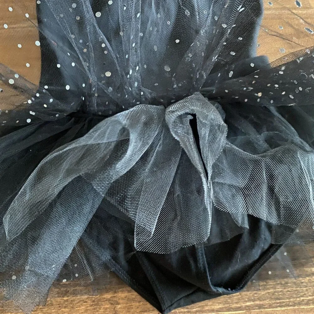 Black Leotard With Sparkle Tutu Girls' 150